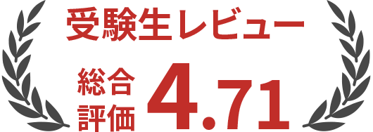 受験生レビュー総合評価4.71